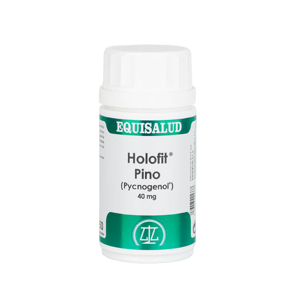 Envase de Equisalud Holofit PYCNOGENOL (Pino) 50 cápsulas, suplemento alimenticio