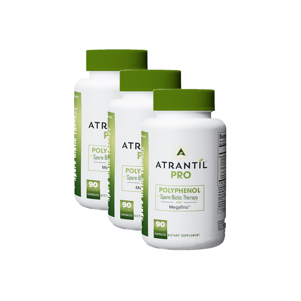 Envase de ATRANTIL PRO 90 cápsulas Pack 3 unidades, suplemento alimenticio