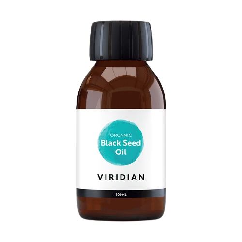 Envase de Viridian ACEITE DE COMINO NEGRO líquido 200 ml, suplemento alimenticio