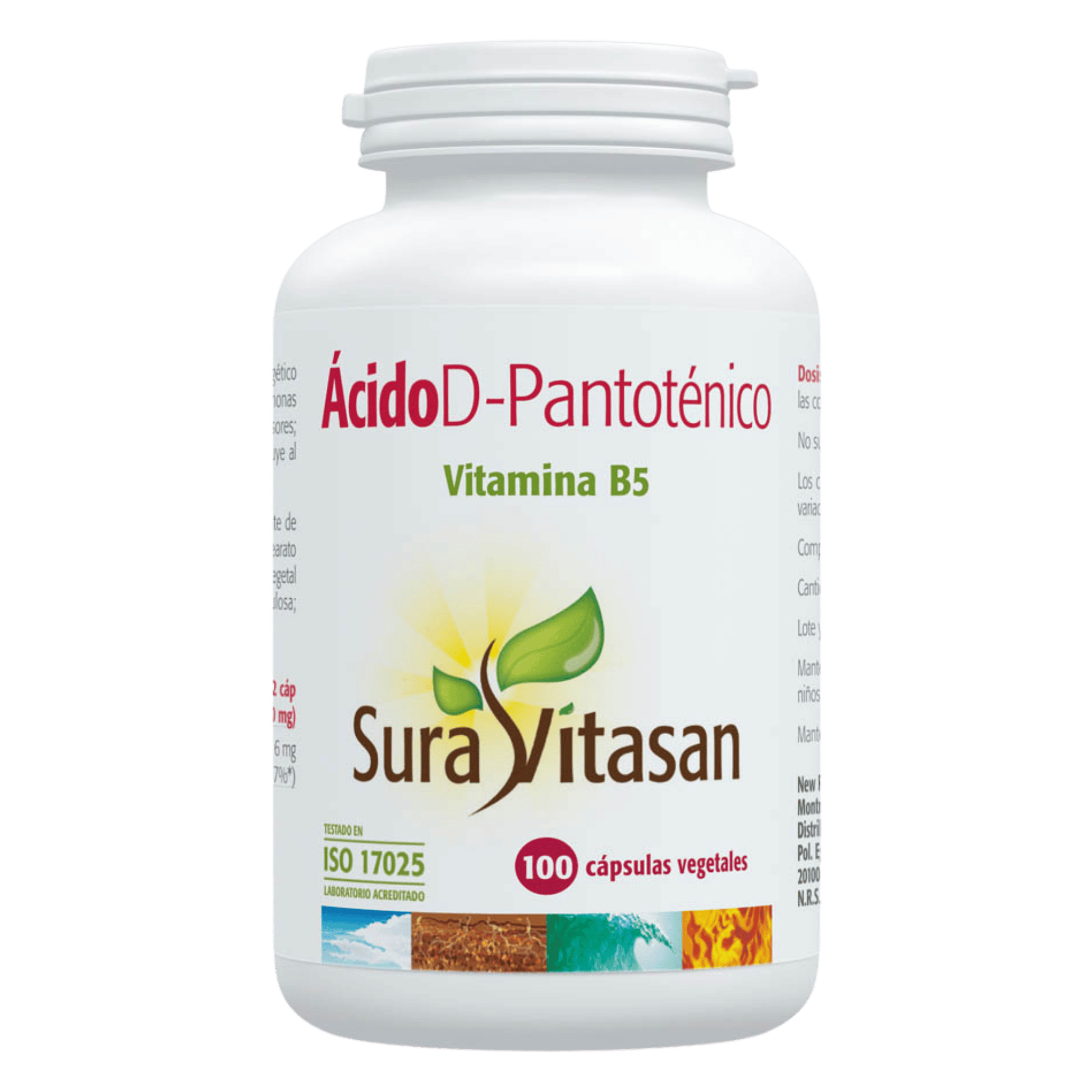 Ácido D-Pantoténico 500 mg 100 cápsulas