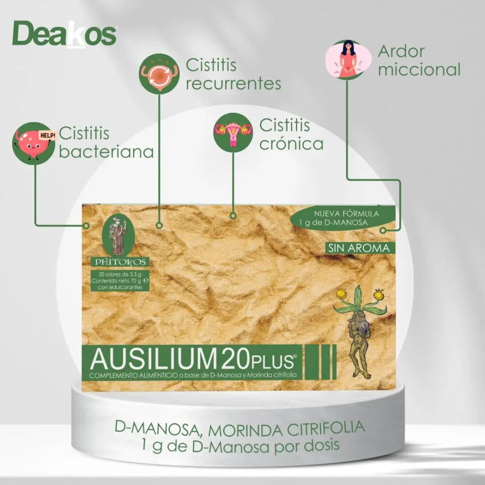 Deakos Ausilium 20Plus Sin Aroma 20 sobres - información secundaria