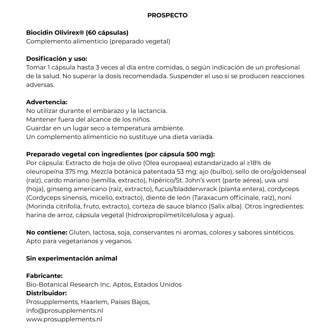 Olivirex 60 cápsulas