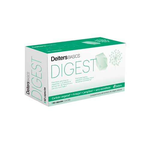 Envase de Deiters DIGEST 60 cápsulas, suplemento alimenticio