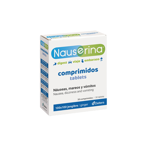 Envase de Deiters NAUSERINA 30 comprimidos, suplemento alimenticio