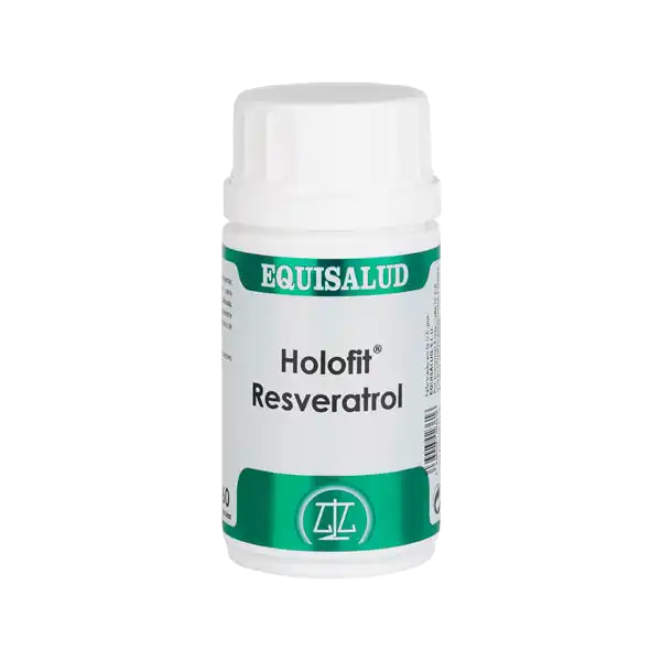 Envase de Equisalud Holofit RESVERATROL 60 cápsulas, suplemento alimenticio
