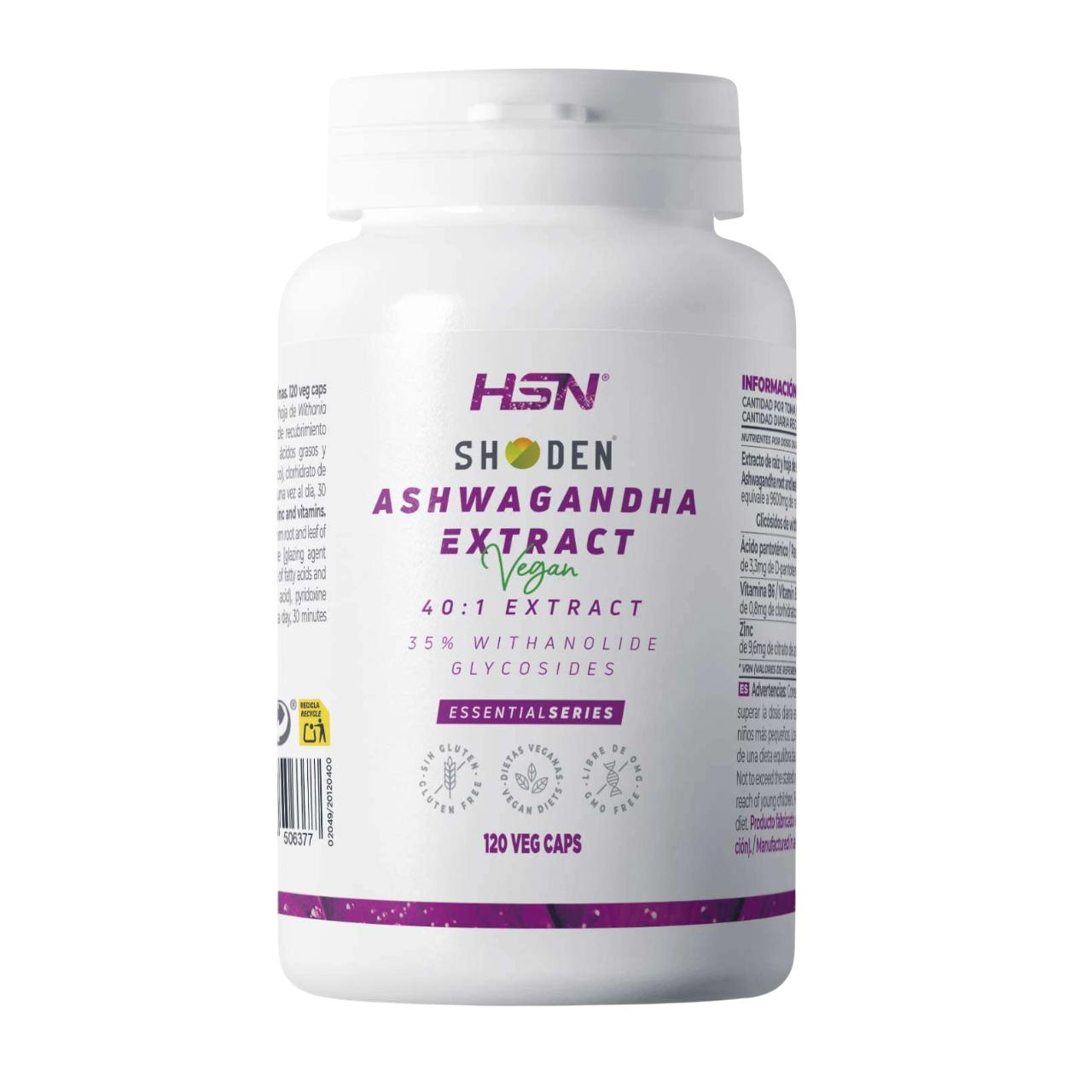 HSN ASHWAGANDHA SHODEN (240 mg) 120 cápsulas