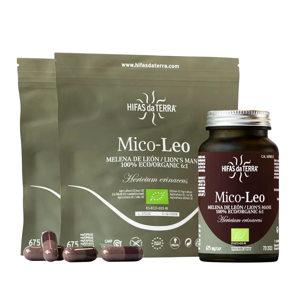 Hifas da Terra MICO-LEO (Pack 1 Bote + 2 Refill) 190 cápsulas