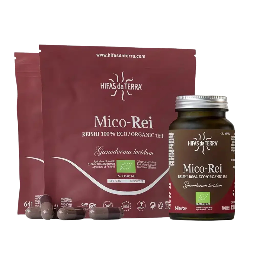 Hifas da Terra MICO-REI (Pack 1 Bote + 2 Refill) 190 cápsulas