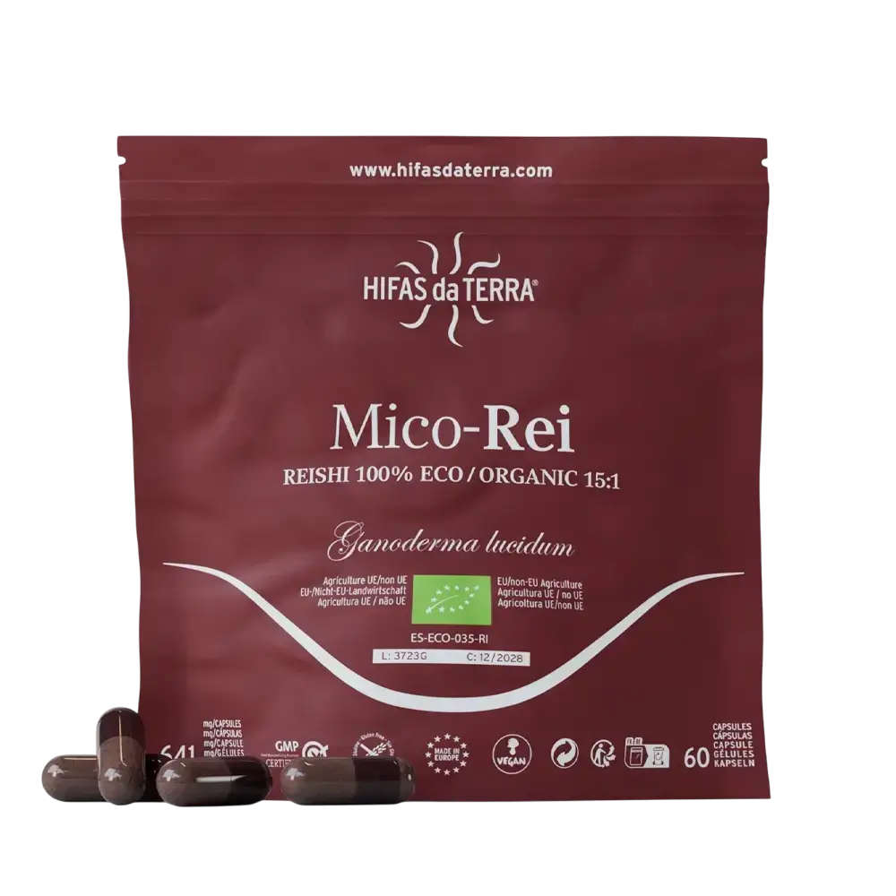Hifas da Terra MICO-REI (extracto puro ecológico de Reishi) Refill 60 cápsulas