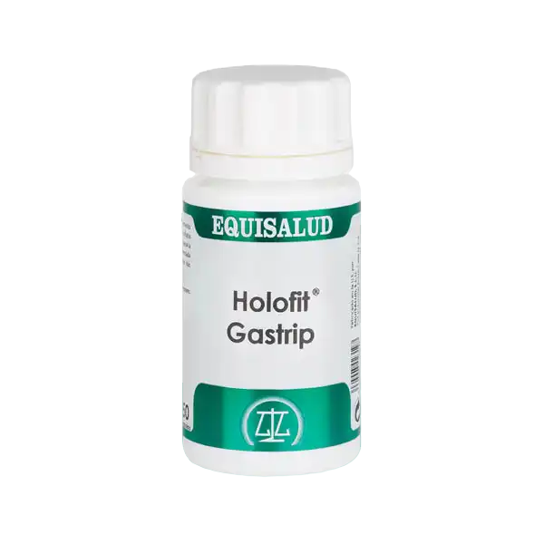 Envase de Equisalud Holofit GASTRIP 50 cápsulas, suplemento alimenticio