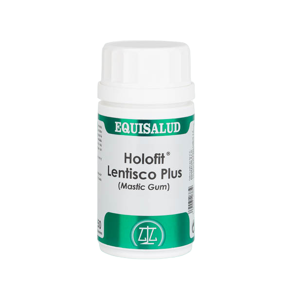 Envase de Equisalud Holofit LENTISCO PLUS 50 cápsulas, suplemento alimenticio