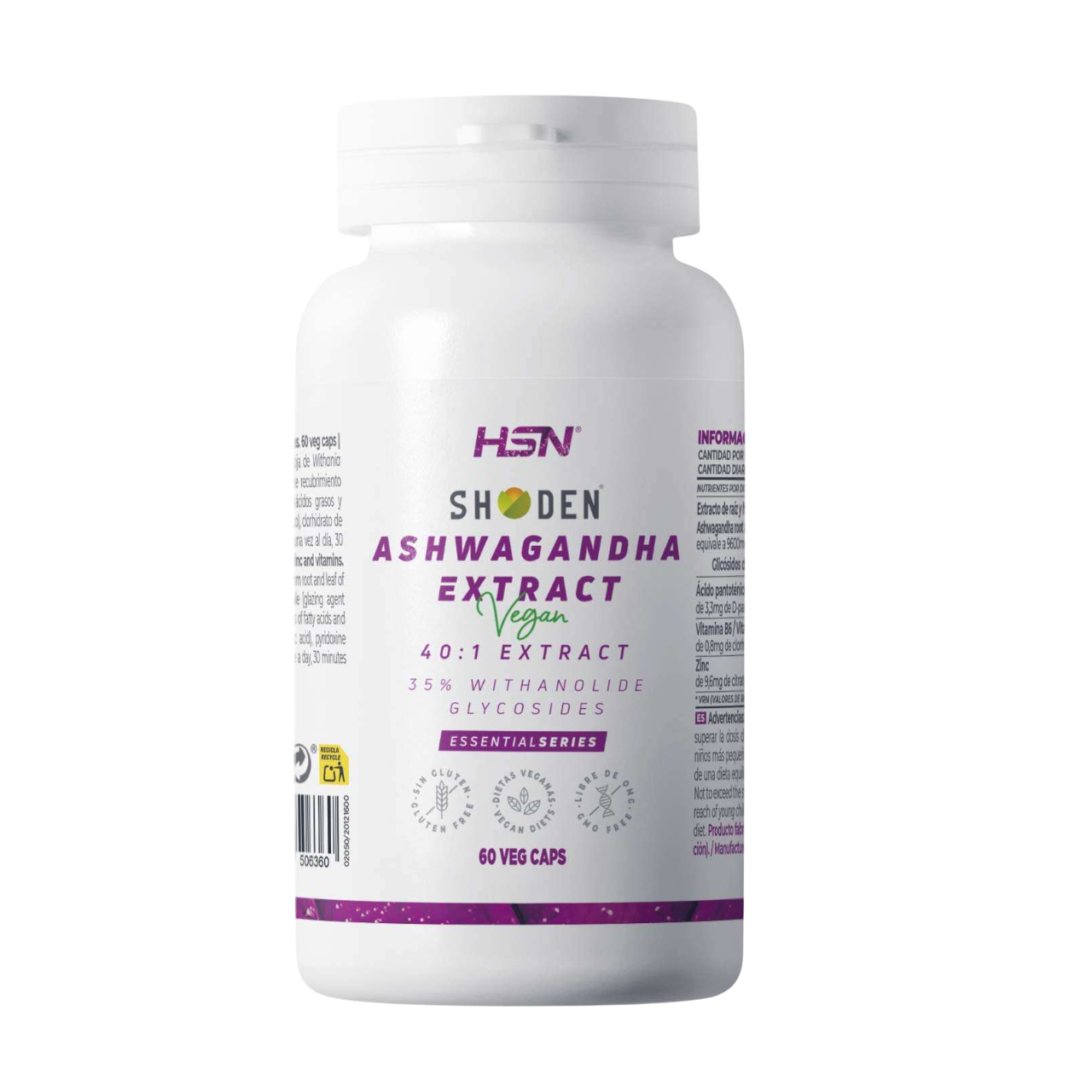 HSN ASHWAGANDHA SHODEN (240 mg) 60 cápsulas