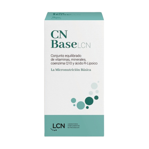 Envase de Lcn CN BASE 60 cápsulas, suplemento alimenticio