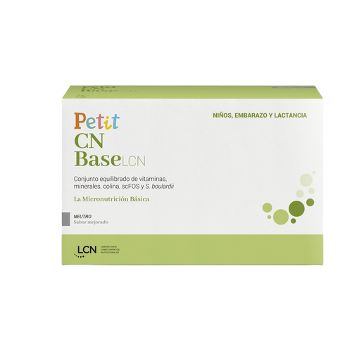 Envase de Lcn PETIT CN BASE 30 sobres con sabor neutro, suplemento alimenticio