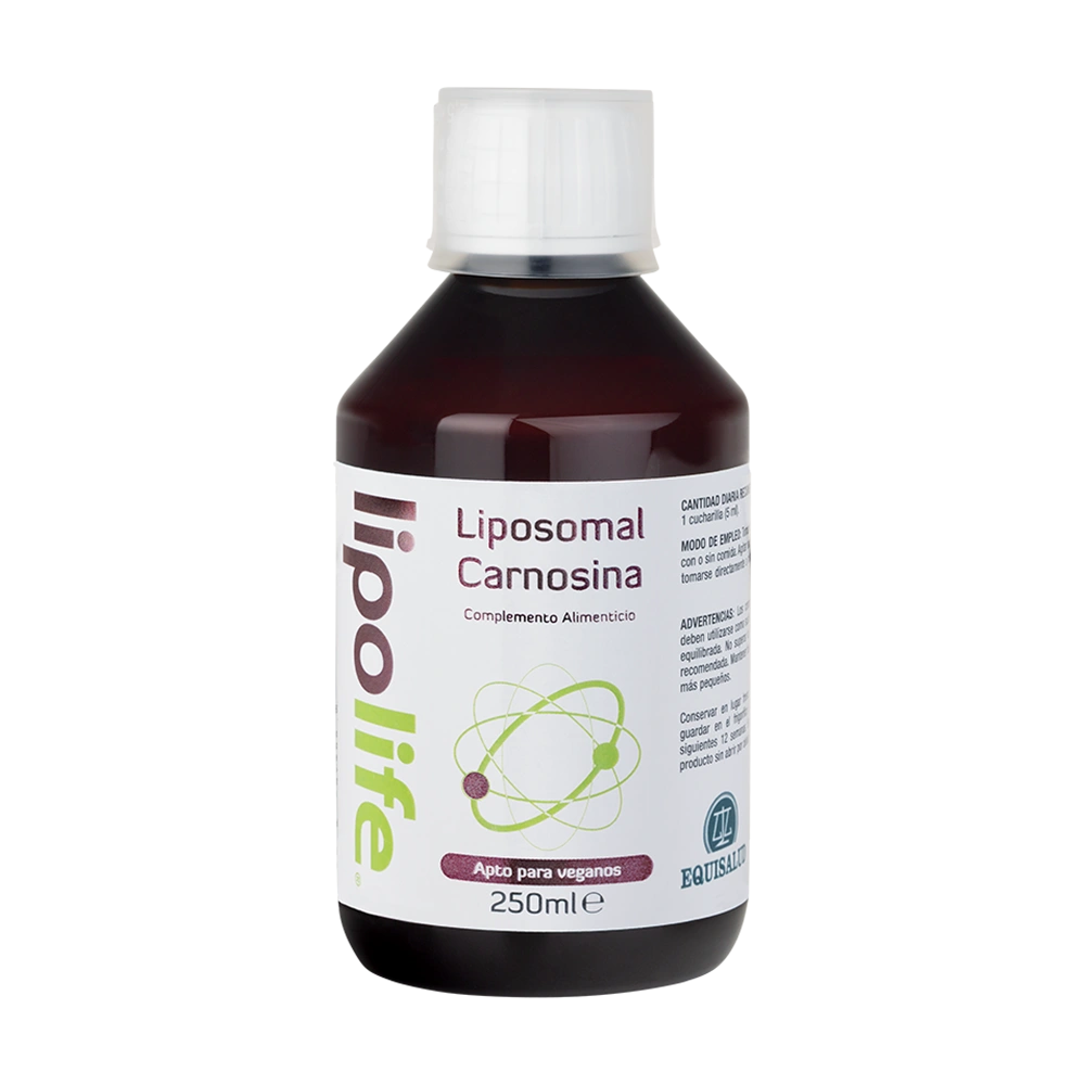 Envase de Equisalud Liposomal CARNOSINA 250 ml, suplemento alimenticio