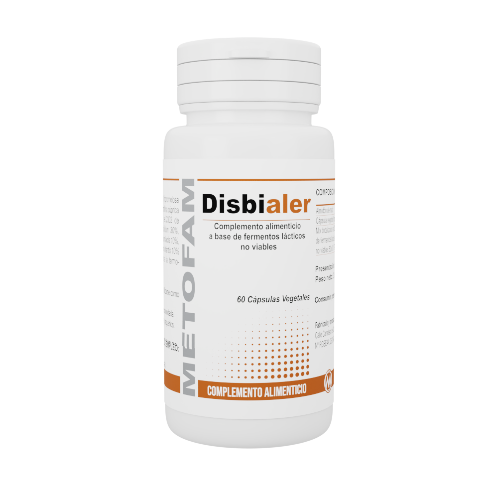 Envase de Metofam DISBIALER 60 cápsulas vegetales, suplemento alimenticio
