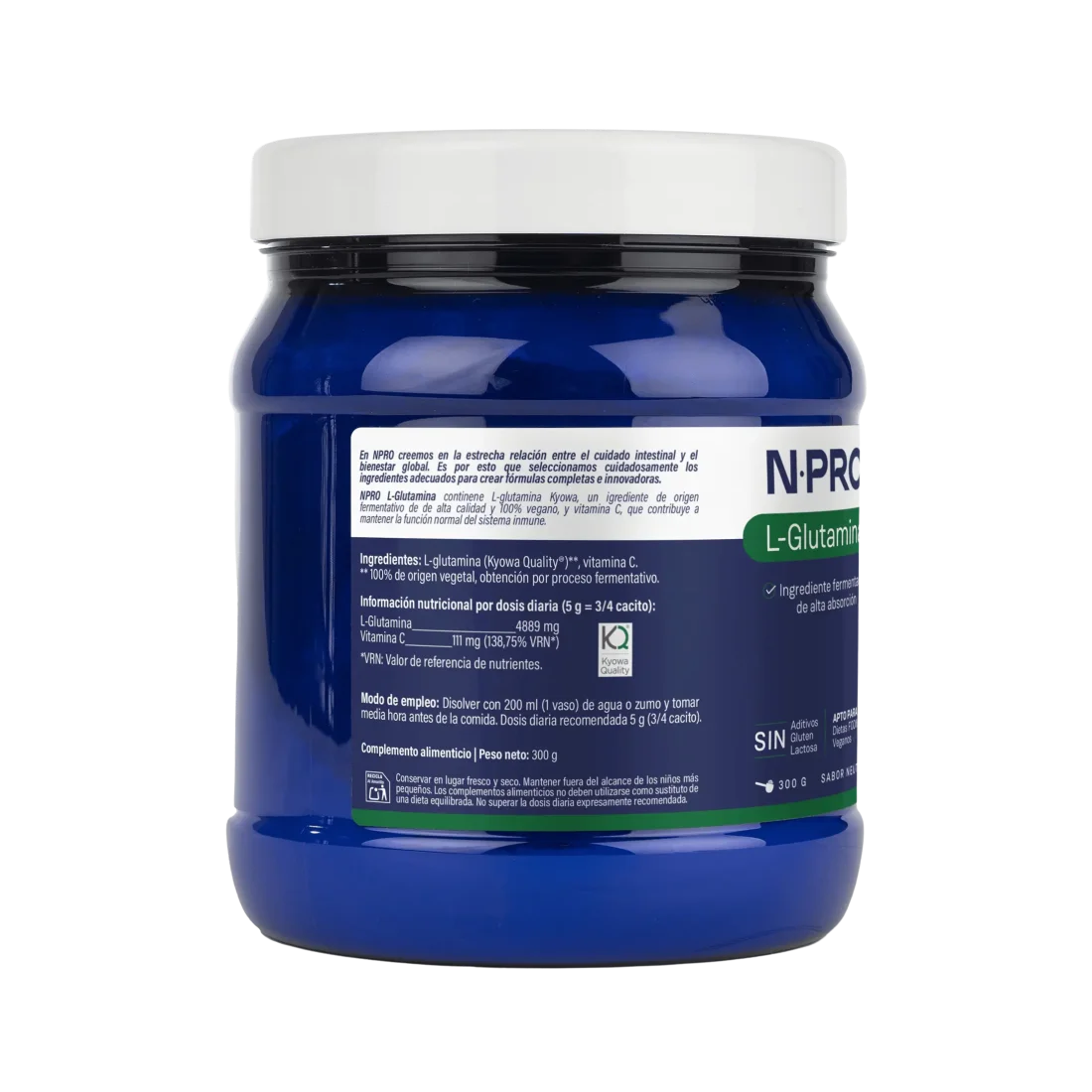 NPro L-GLUTAMINA en polvo 300 g