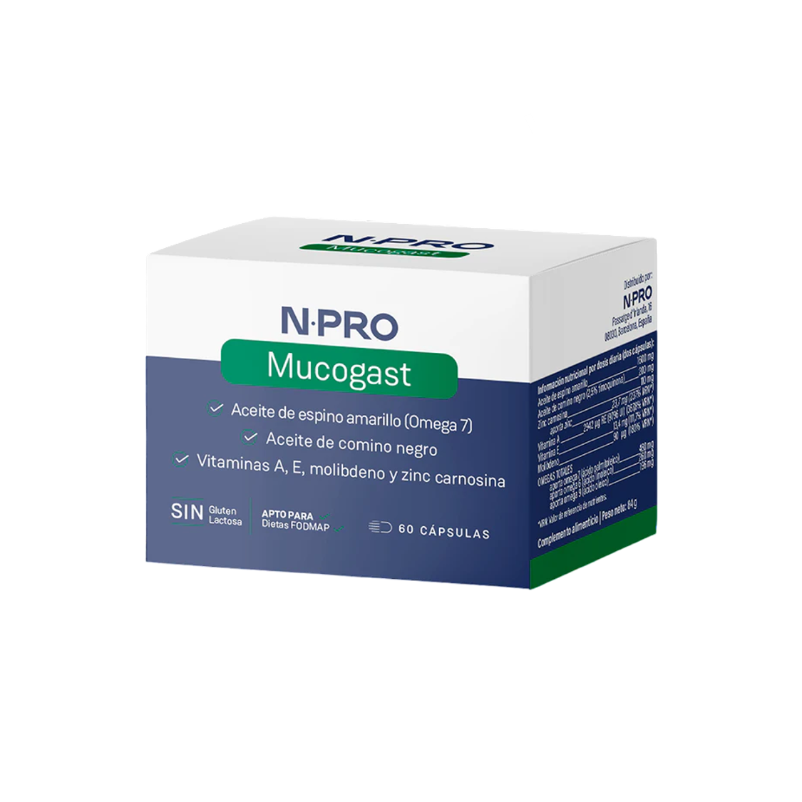 NPro MUCOGAST 60 cápsulas