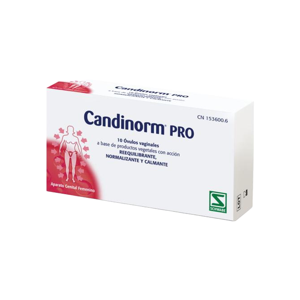 Envase de CANDINORM PRO 10 Óvulos vaginales, suplemento alimenticio