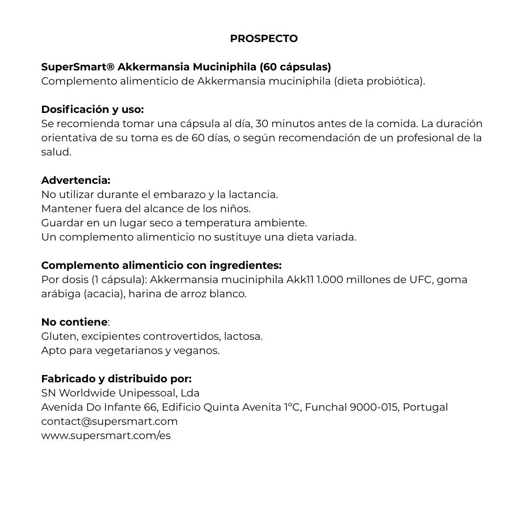 Akkermansia Muciniphila 60 cápsulas