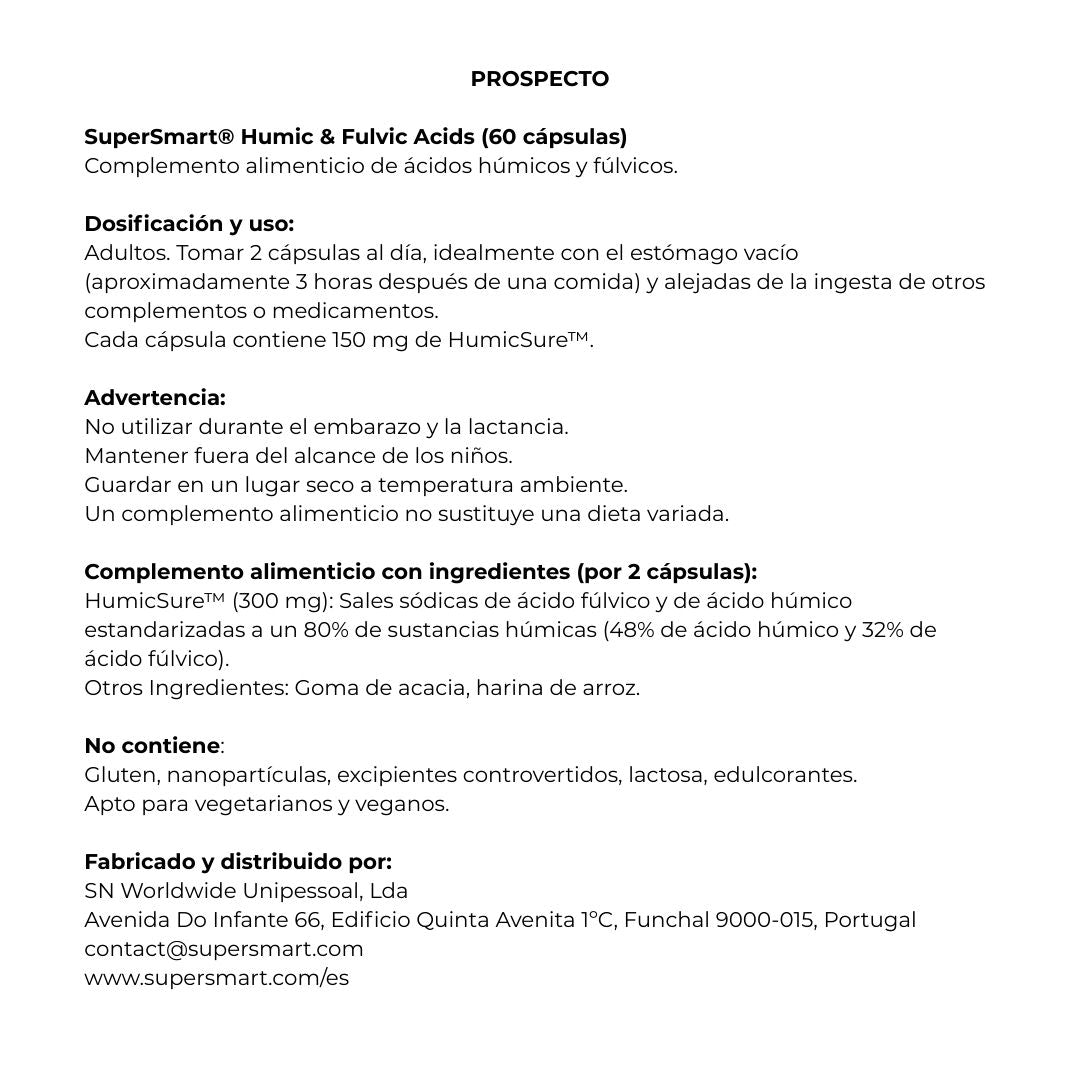 Humic & Fulvic Acids 60 cápsulas