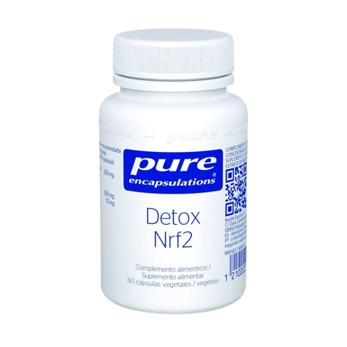 Envase de Pure Encapsulations DETOX Nrf2 60 cápsulas, suplemento alimenticio