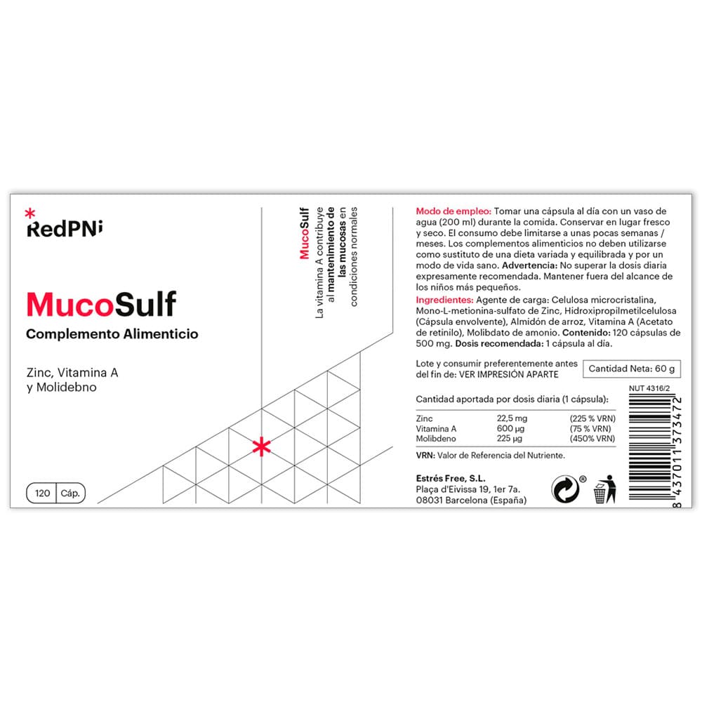 RedPNi MUCOSULF 120 cápsulas