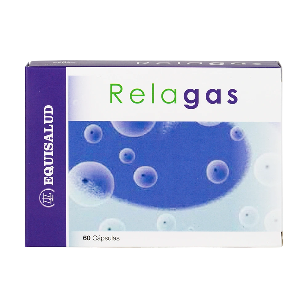 Envase de Equisalud Internature RELAGAS 60 cápsulas, suplemento alimenticio
