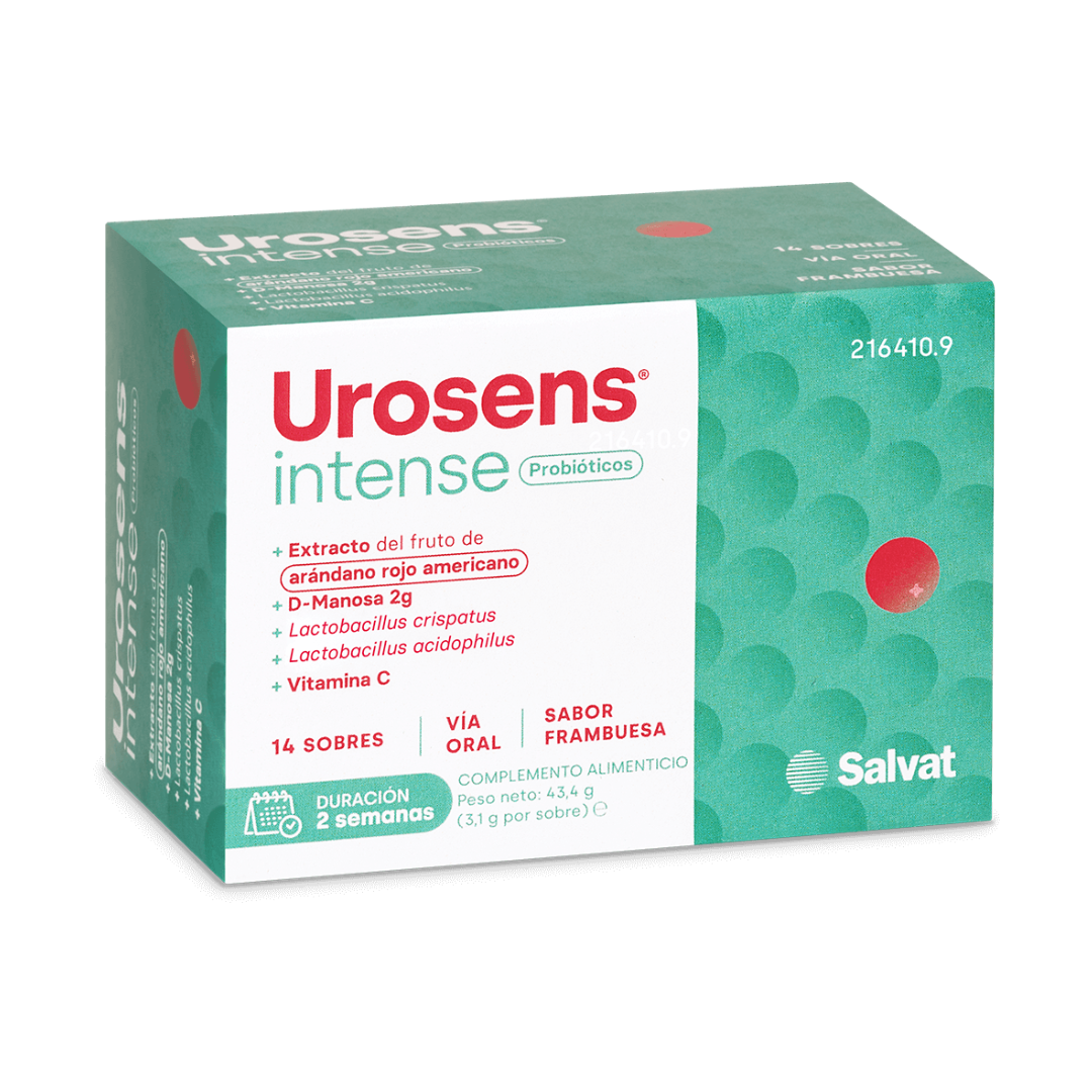 Envase de Salvat UROSENS INTENSE 14 sobres, suplemento alimenticio