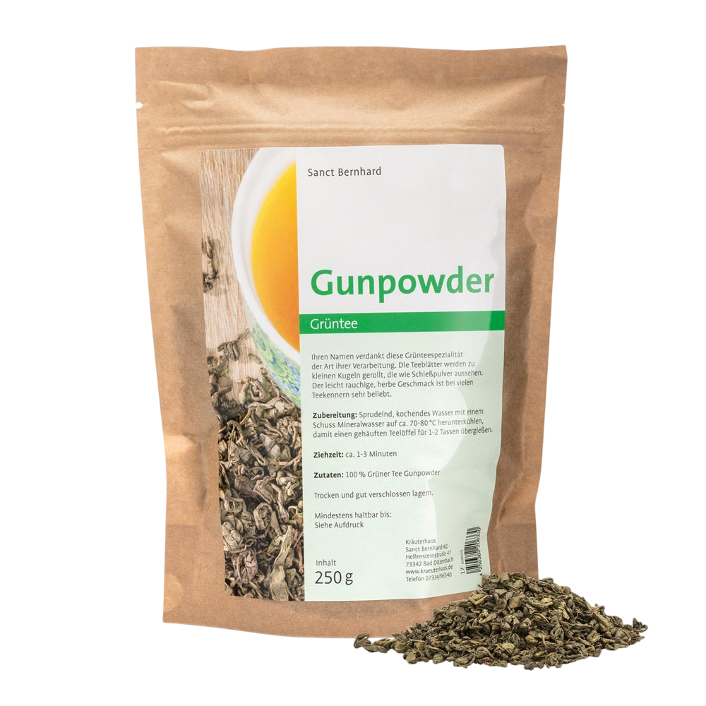 Envase de Sanct Bernhard Té Verde GUNPOWDER 250 g, té verde