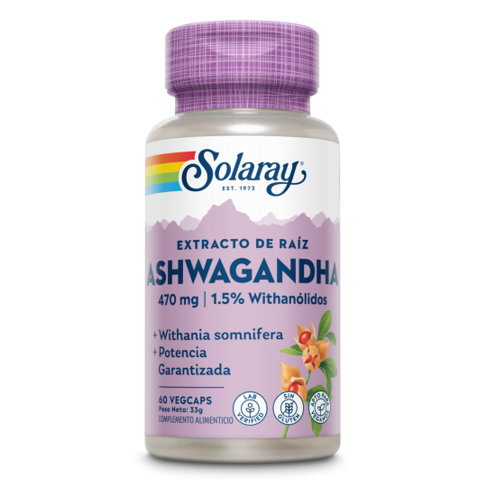 Solaray ASHWAGANDHA 60 cápsulas