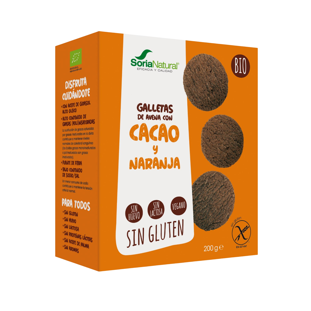 Galletas de Avena con Cacao y Naranja BIO 200 g