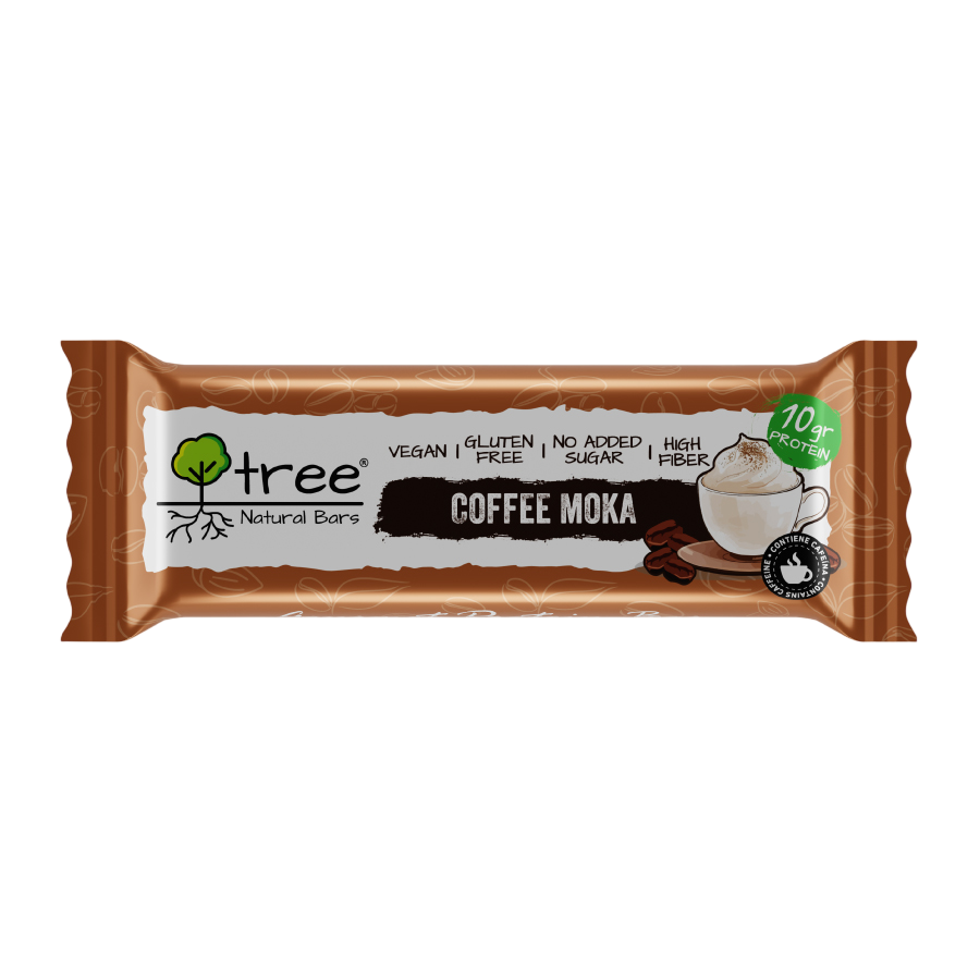 Tree Natural Bars BARRITA DE PROTEÍNA Coffee Moka 50 g - Pack 10x
