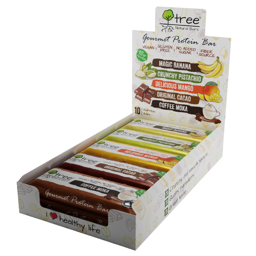 Tree Natural Bars BARRITA DE PROTEÍNA Mix Bars 50 g - Pack 10x