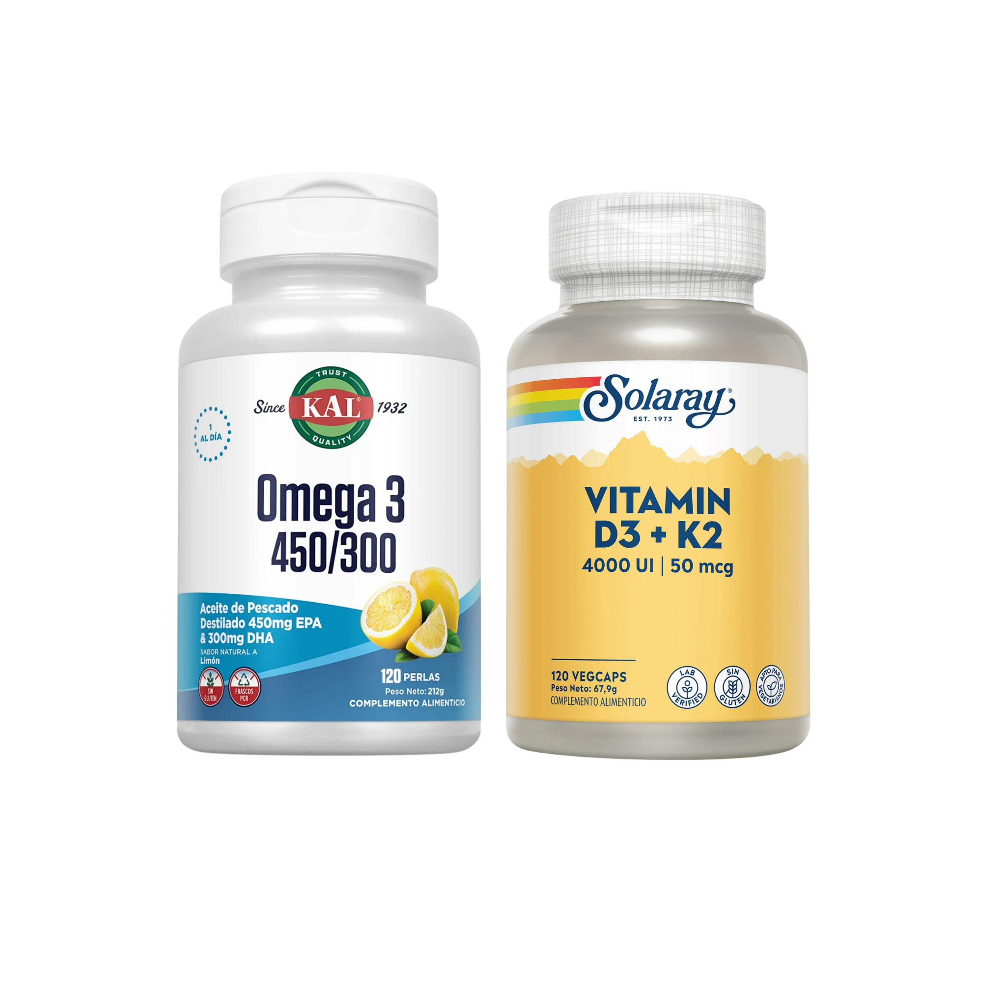 Pack Salud Ósea y Cardiovascular (Vitamina D3+K2 y Omega 3)