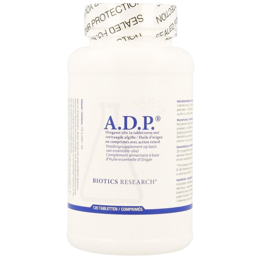 A.D.P. Aceite de orégano 120 comprimidos de Biotics Research