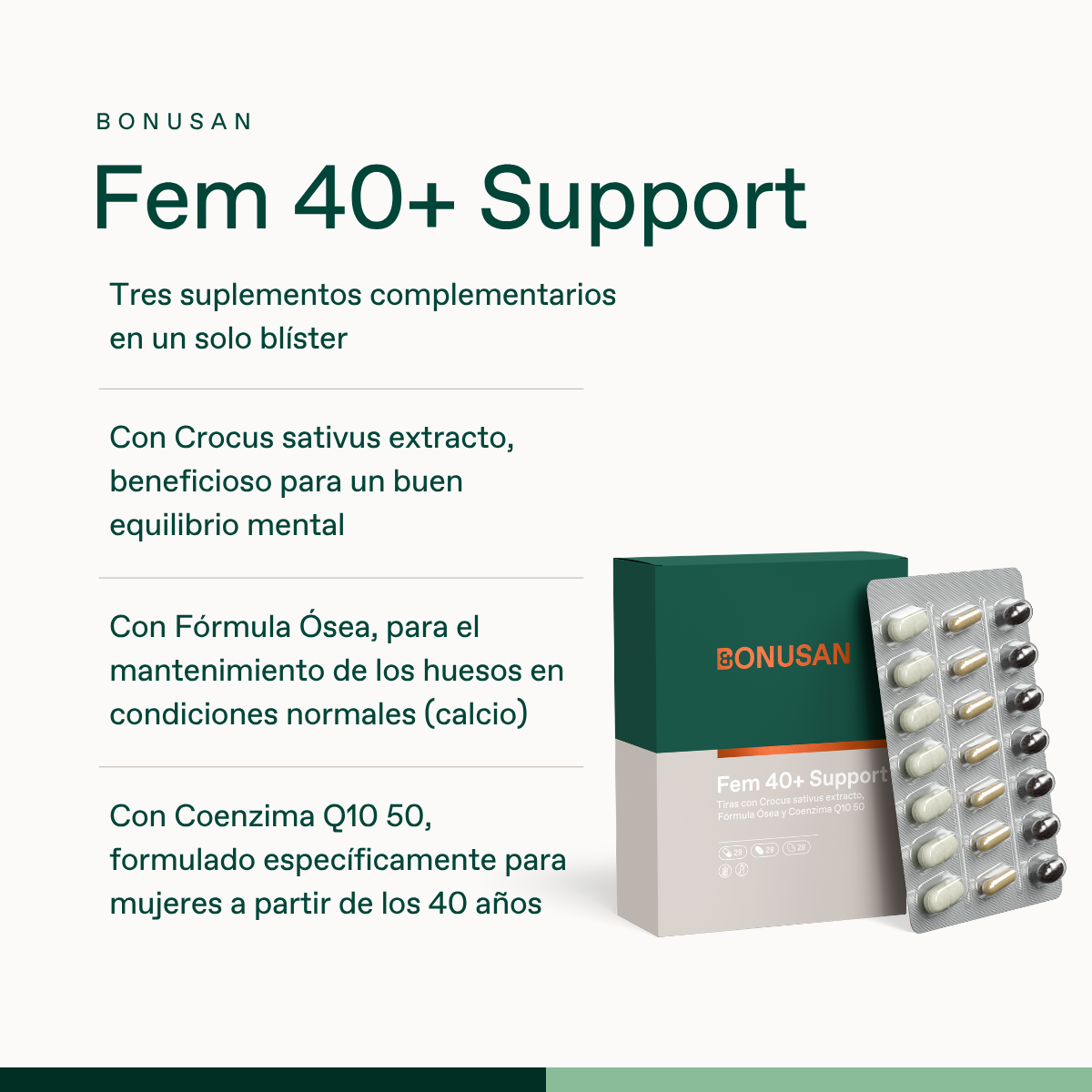 Bonusan Fem 40+ Support 84 comprimidos