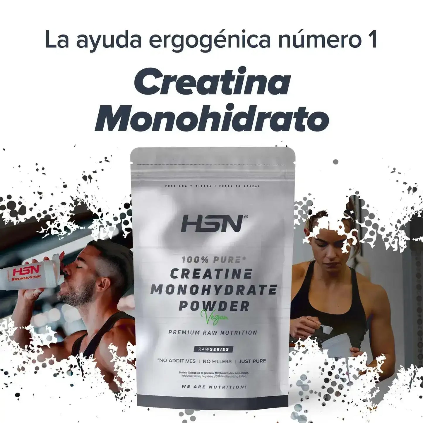 HSN CREATINA MONOHIDRATO en polvo 500 g