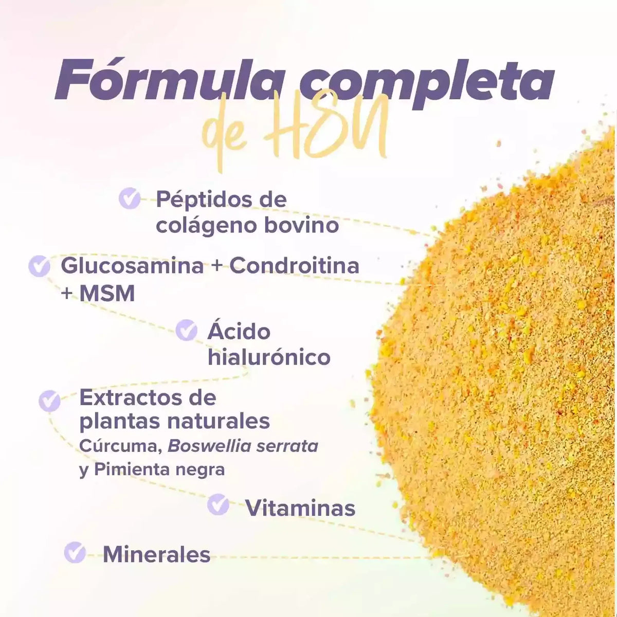 HSN Colágeno Salud Articular en polvo 500 g Melocotón Tropical