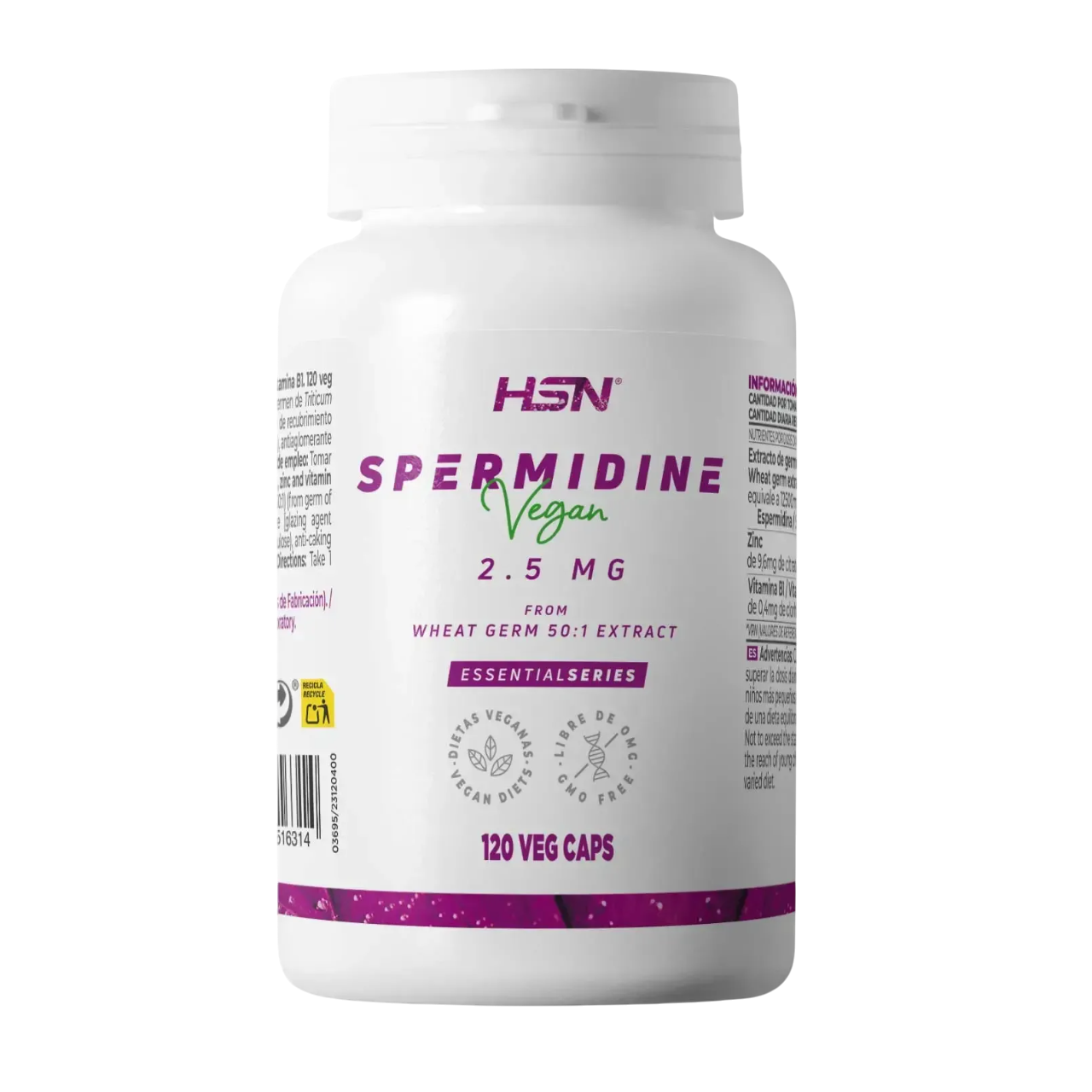 Espermidina 2,5 mg 120 cápsulas de HSN