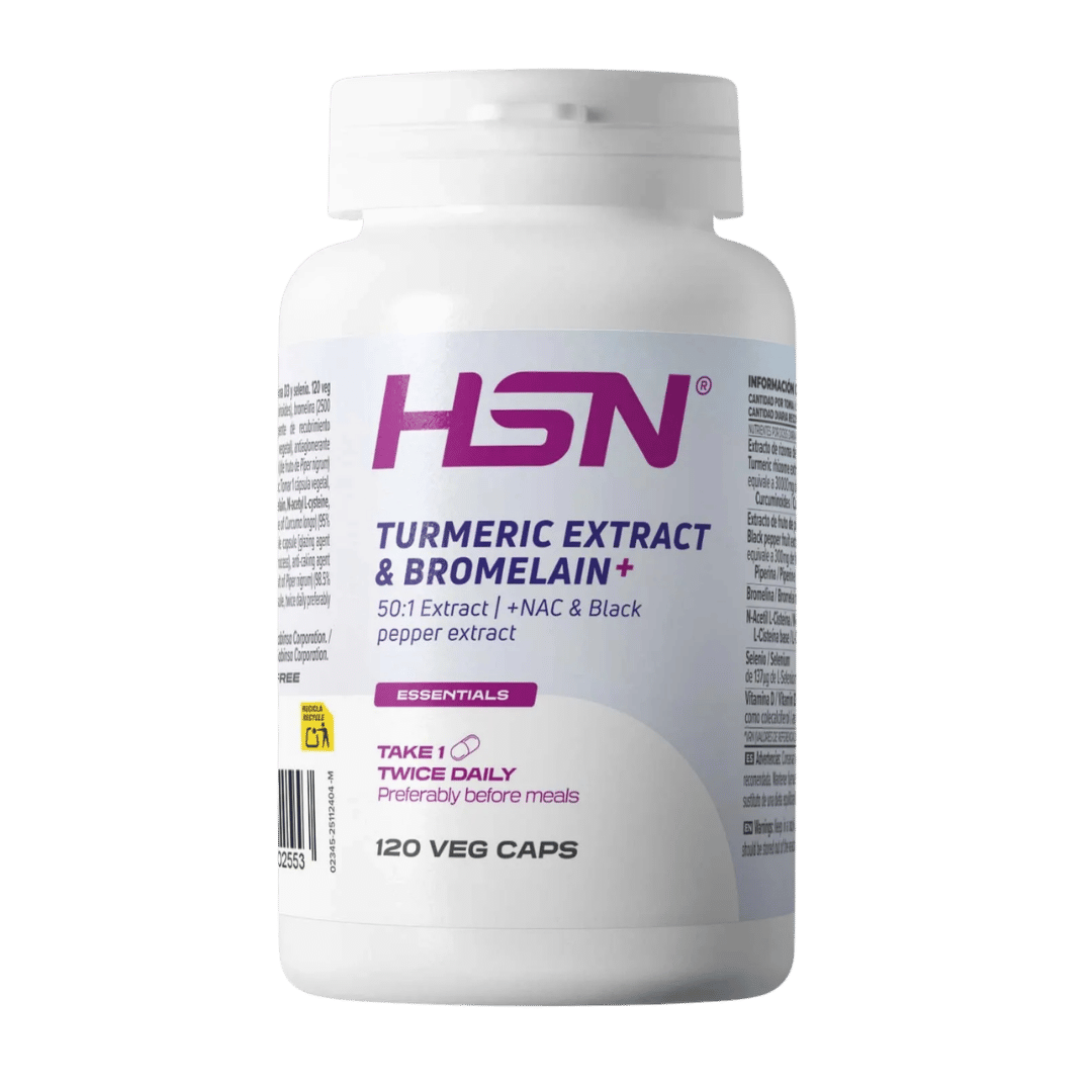 HSN Extracto de Cúrcuma y Bromelina Plus 120 cápsulas