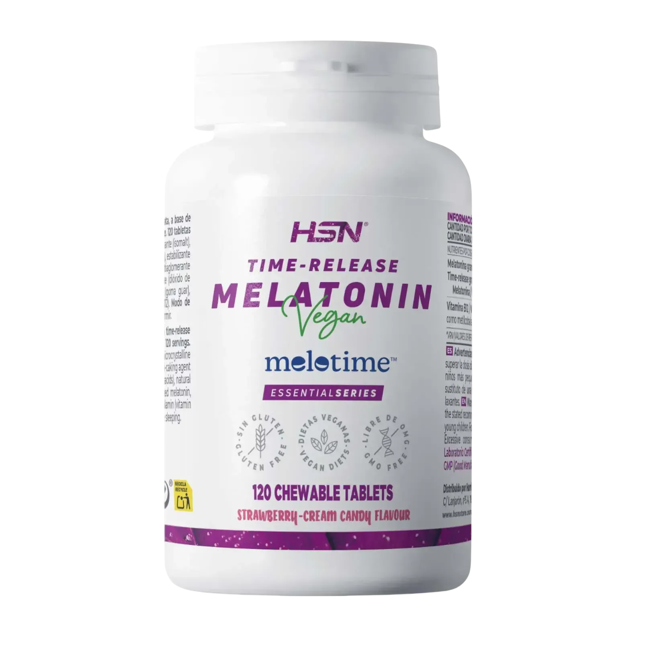 Melatonina masticable de liberación secuencial Melotime 120 tabletas de HSN