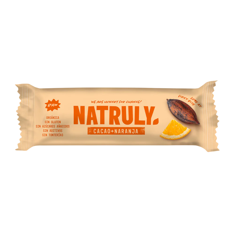 Barrita Raw Cacao y Naranja BIO 40 g de Natruly
