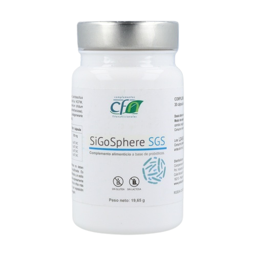 Envase de Cfn SIGOSPHERE 30 cápsulas, suplemento alimenticio