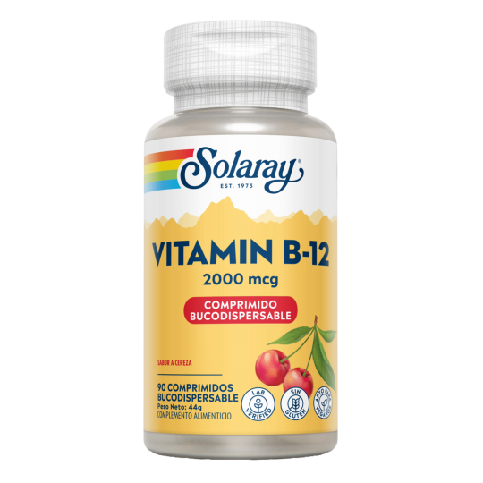 Vitamina B12 90 comprimidos bucodispersables de Solaray