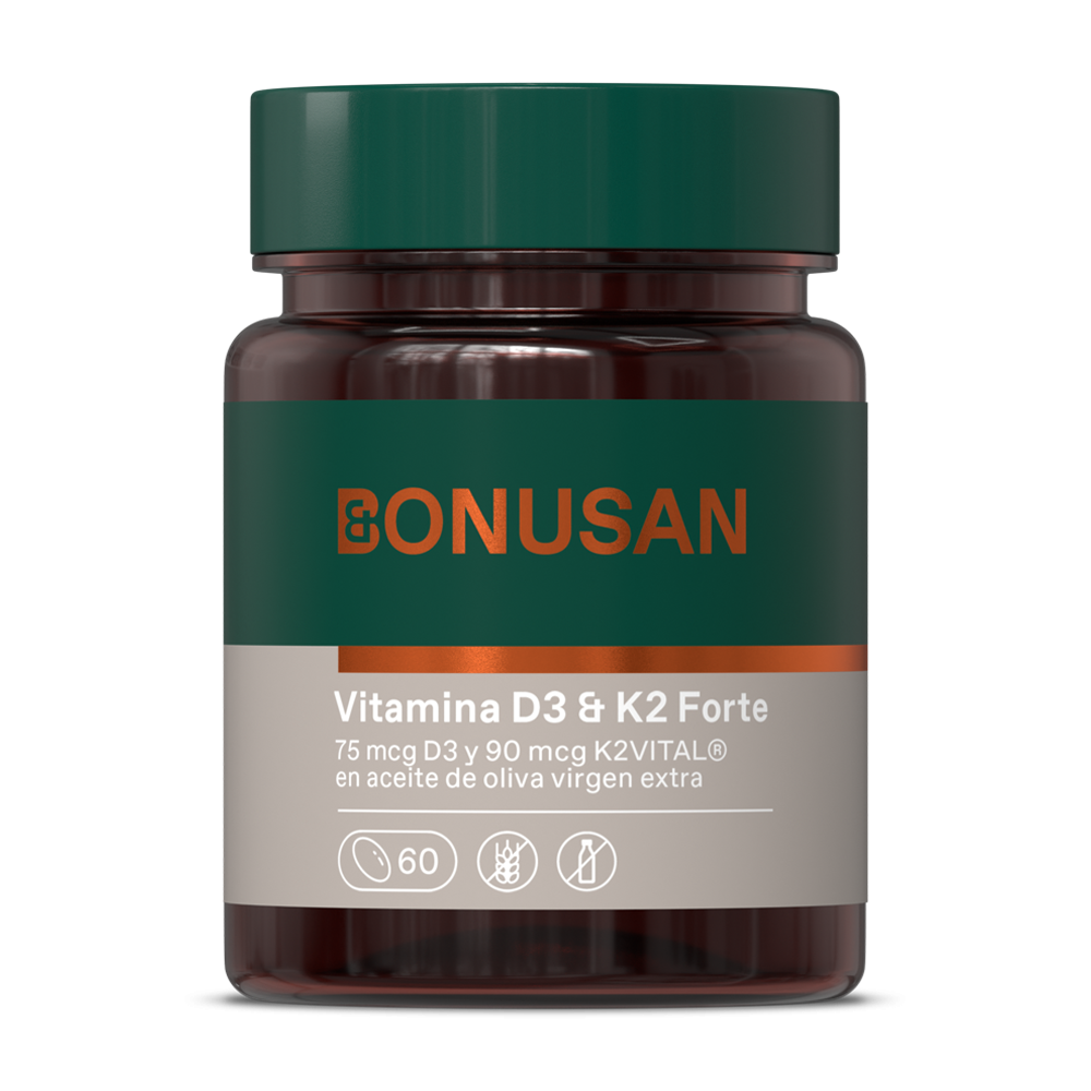 Vitamina D3 & K2 Forte 60 perlas Bonusan