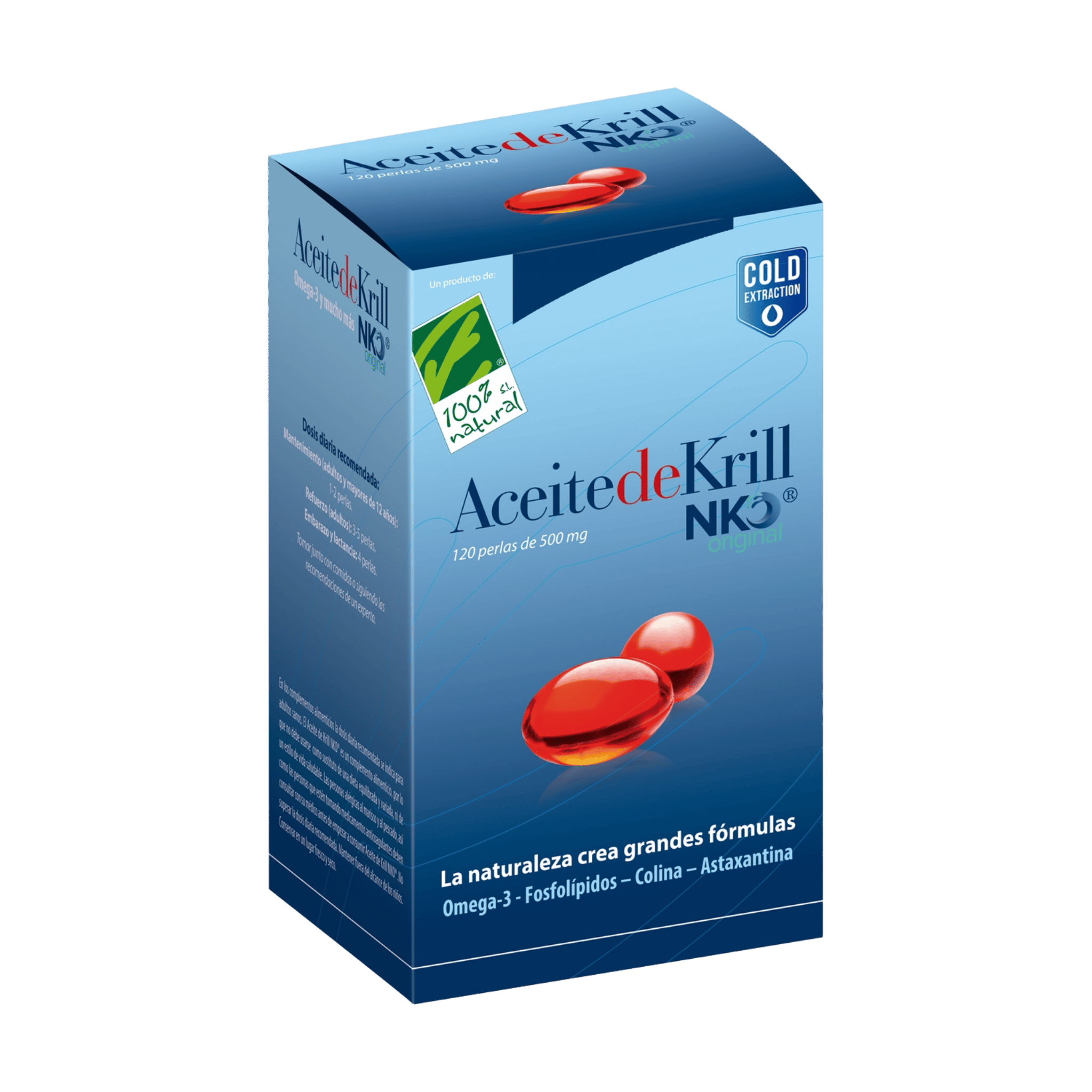 Aceite de Krill NKO 120 perlas de 100% Natural