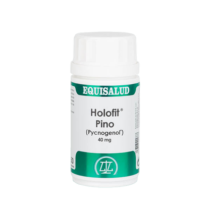 Envase de Equisalud Holofit PYCNOGENOL (Pino) 50 cápsulas, suplemento alimenticio
