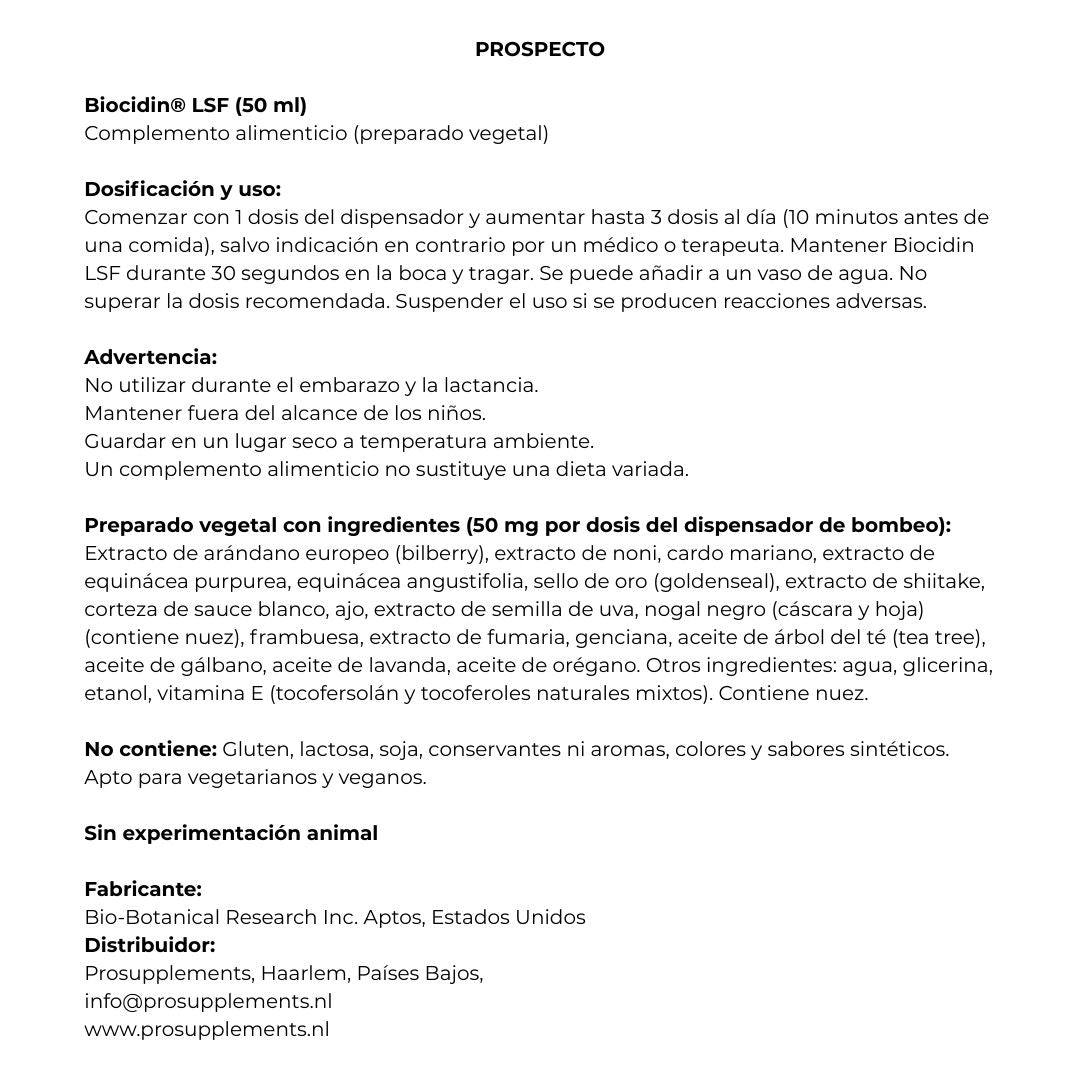 Biocidin LSF Liposomal 50 ml