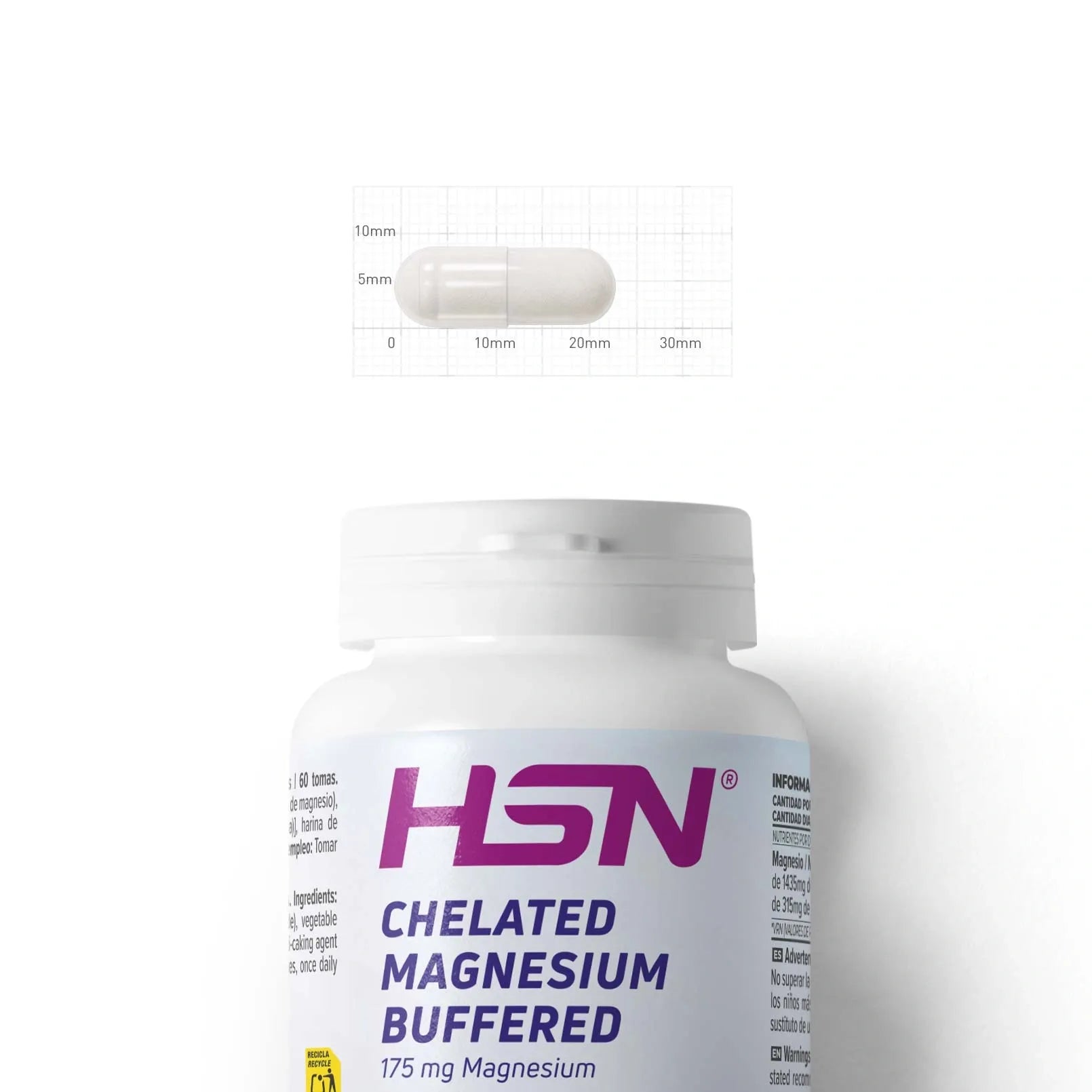 Gepuffertes Magnesiumbisglycinat (175 mg) 120 Kapseln